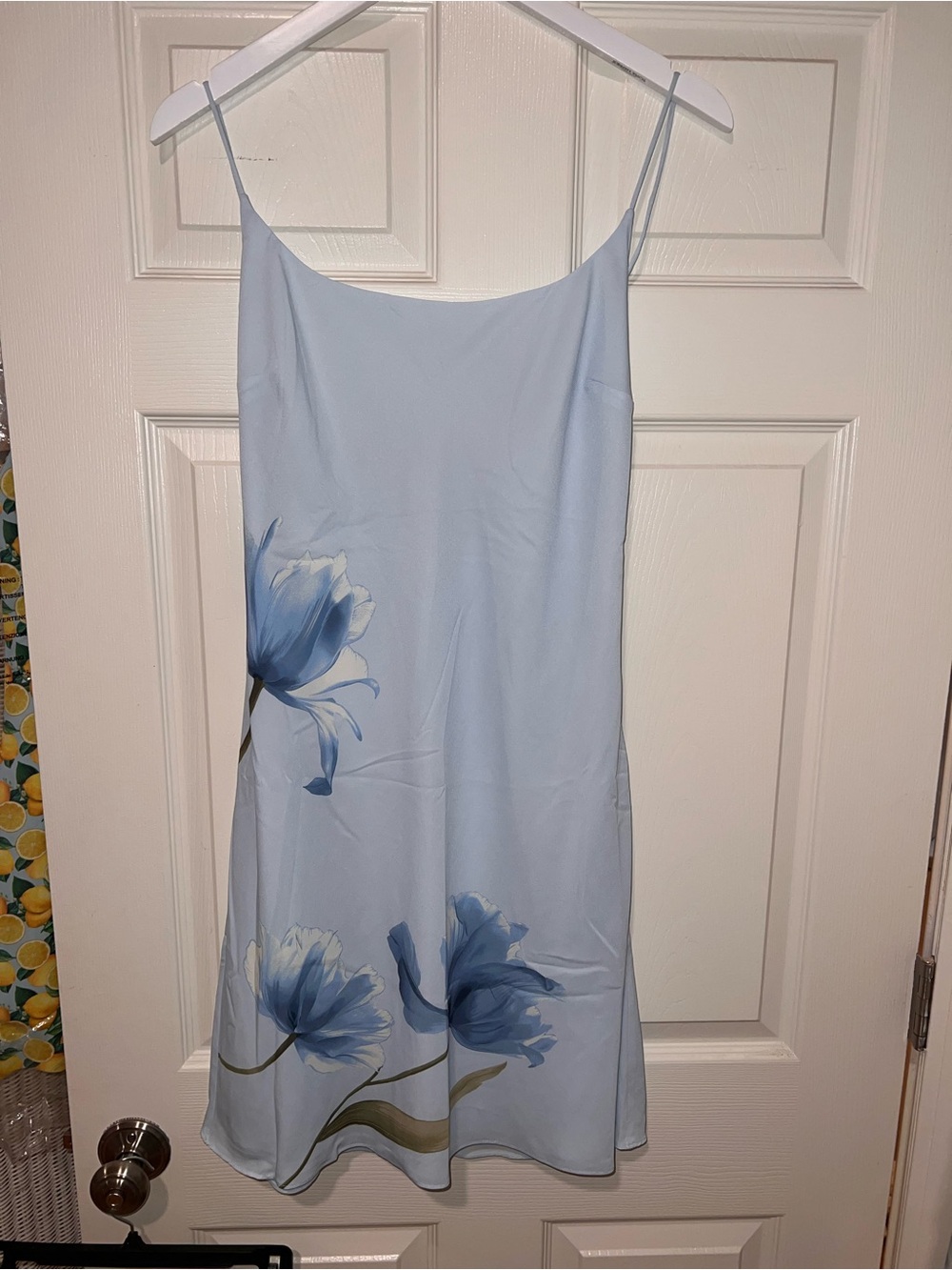 Abercrombie & Fitch Light Blue Floral Slip Dress